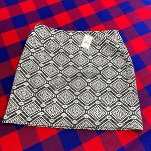 NWT J. Crew Aztec Print Textured Lined Mini Skirt Size 6 NEW